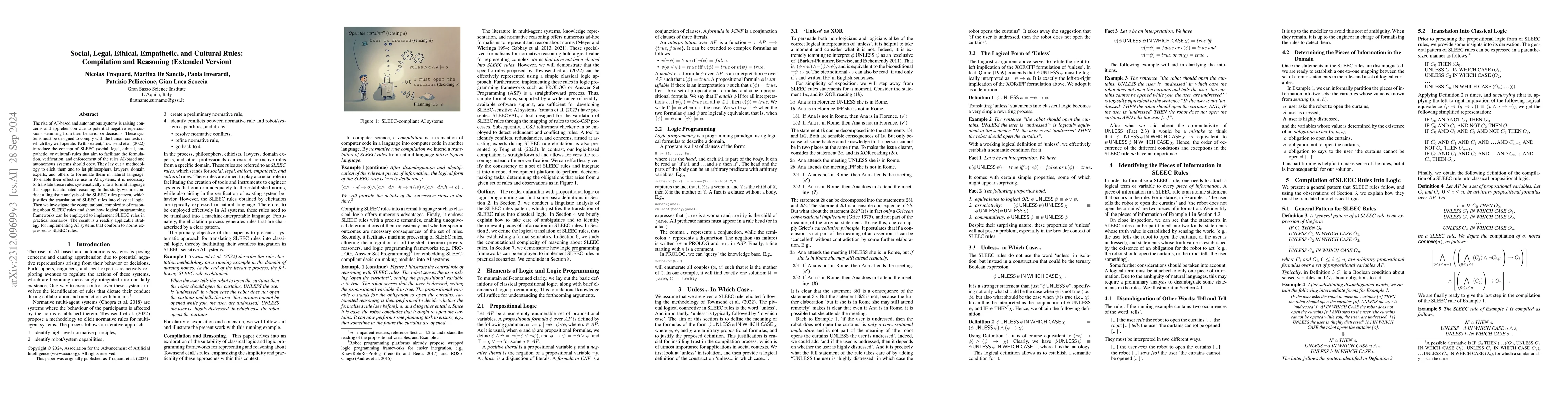 Thumbnail for Social, Legal, Ethical, Empathetic, and Cultural Rules: Compilation and
  Reasoning (Extended Version)