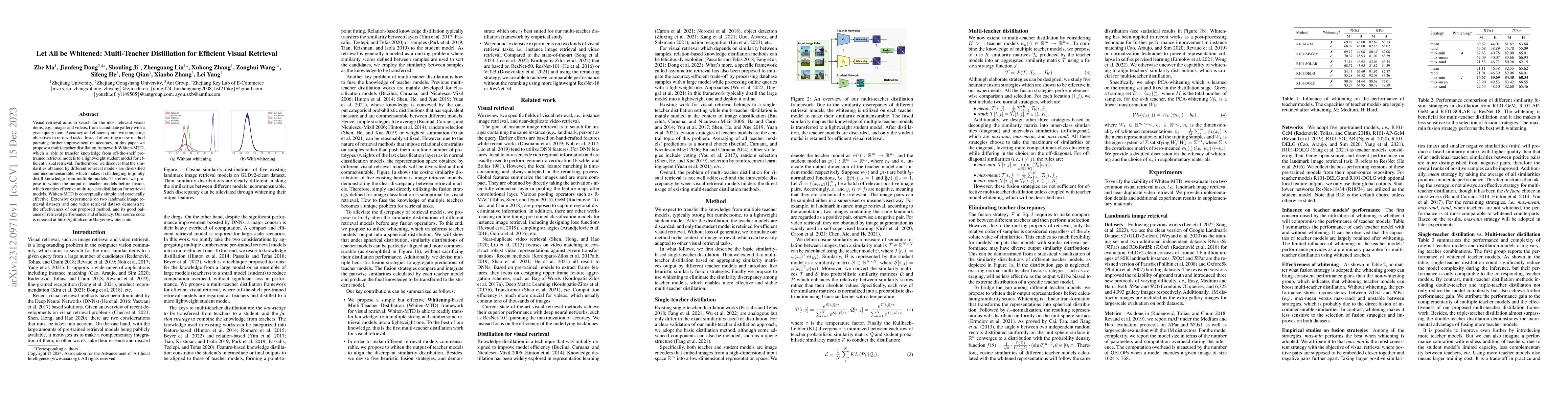 Thumbnail for Let All be Whitened: Multi-teacher Distillation for Efficient Visual
  Retrieval