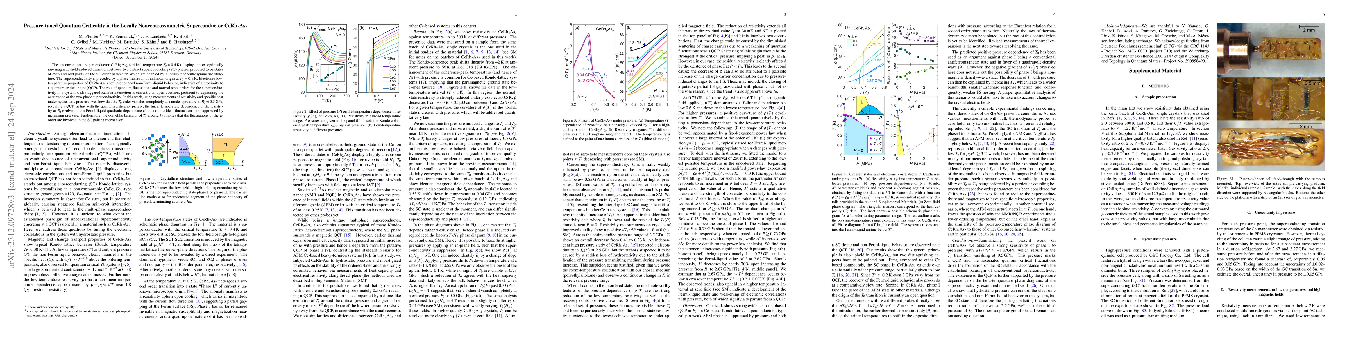 Thumbnail for Pressure-tuned quantum criticality in the locally non-centrosymmetric
  superconductor CeRh$_2$As$_2$