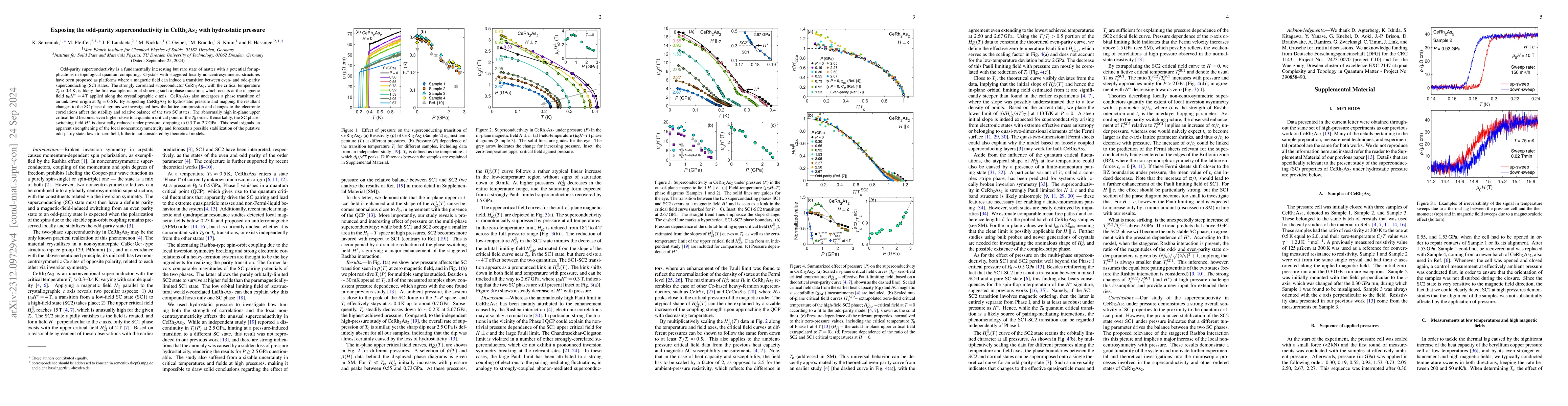 Thumbnail for Exposing the odd-parity superconductivity in CeRh$_2$As$_2$ with
  hydrostatic pressure