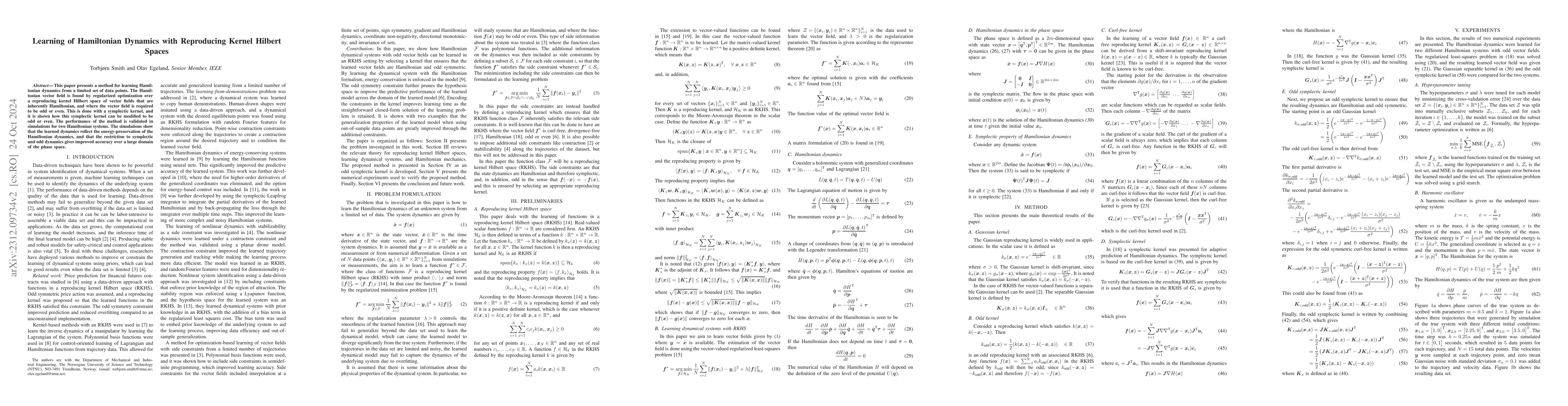 Thumbnail for Learning of Hamiltonian Dynamics with Reproducing Kernel Hilbert Spaces