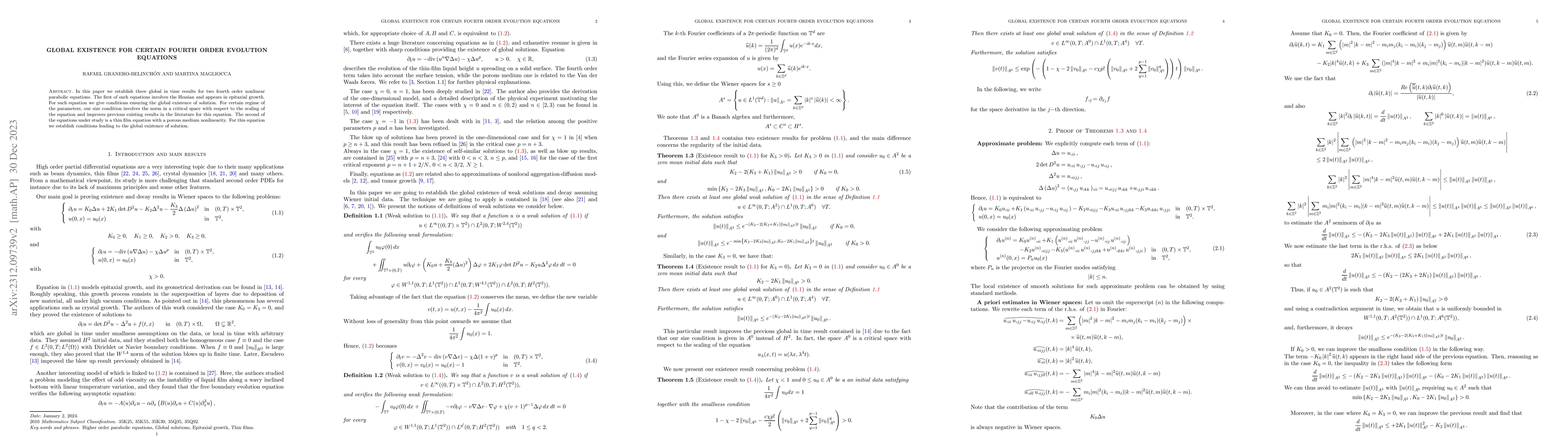 Thumbnail for Global existence for certain fourth order evolution equations