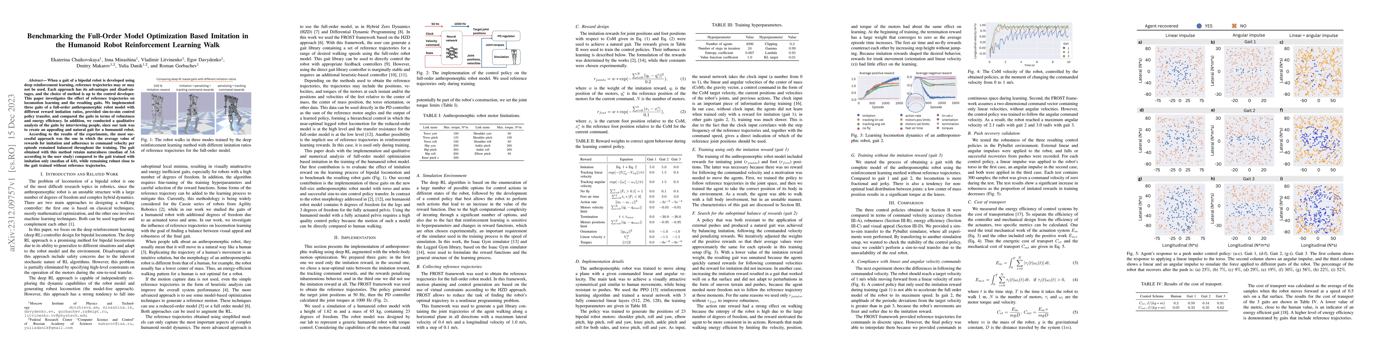 Thumbnail for Benchmarking the Full-Order Model Optimization Based Imitation in the
  Humanoid Robot Reinforcement Learning Walk