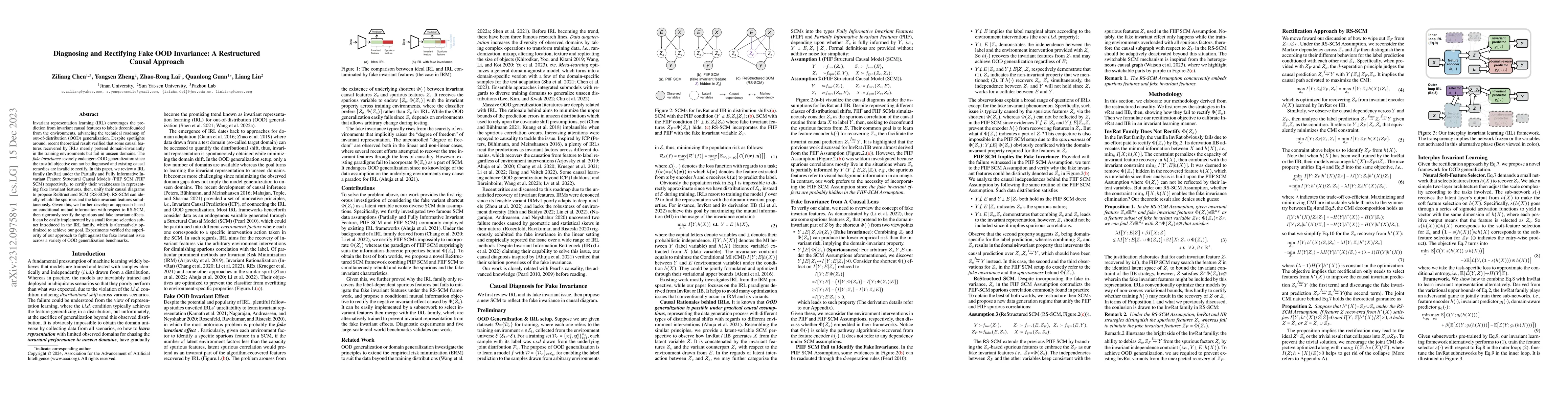 Thumbnail for Diagnosing and Rectifying Fake OOD Invariance: A Restructured Causal
  Approach