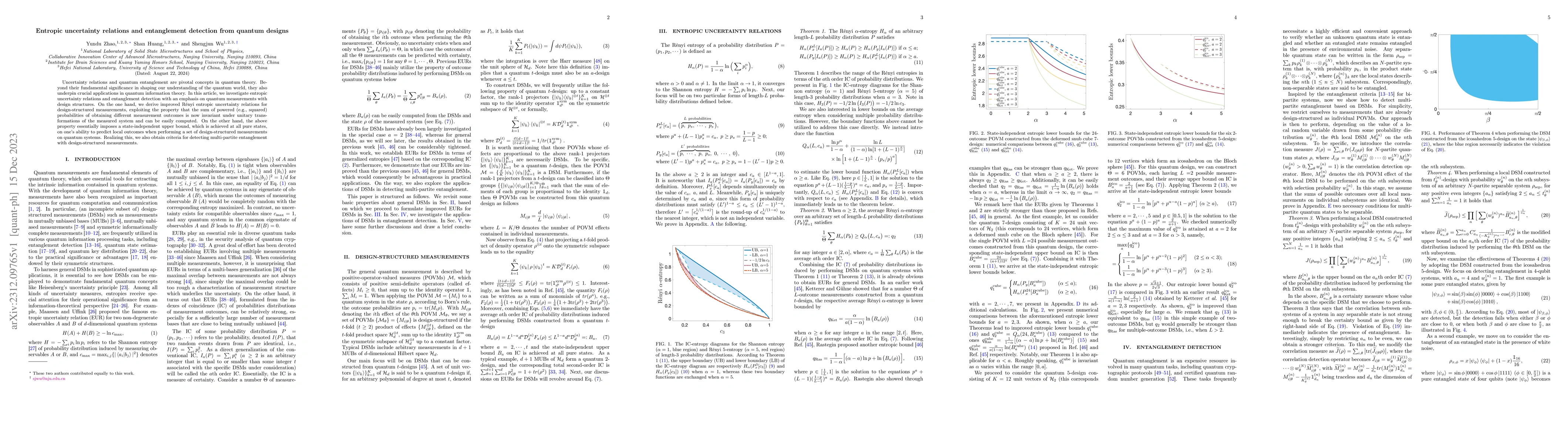 Thumbnail for Entropic uncertainty relations and entanglement detection from quantum
  designs