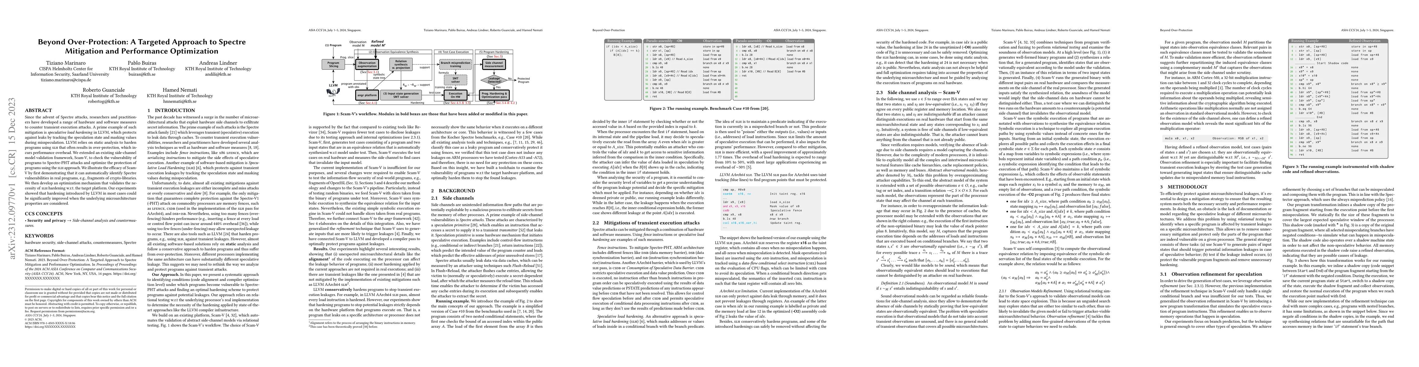 Thumbnail for Beyond Over-Protection: A Targeted Approach to Spectre Mitigation and
  Performance Optimization