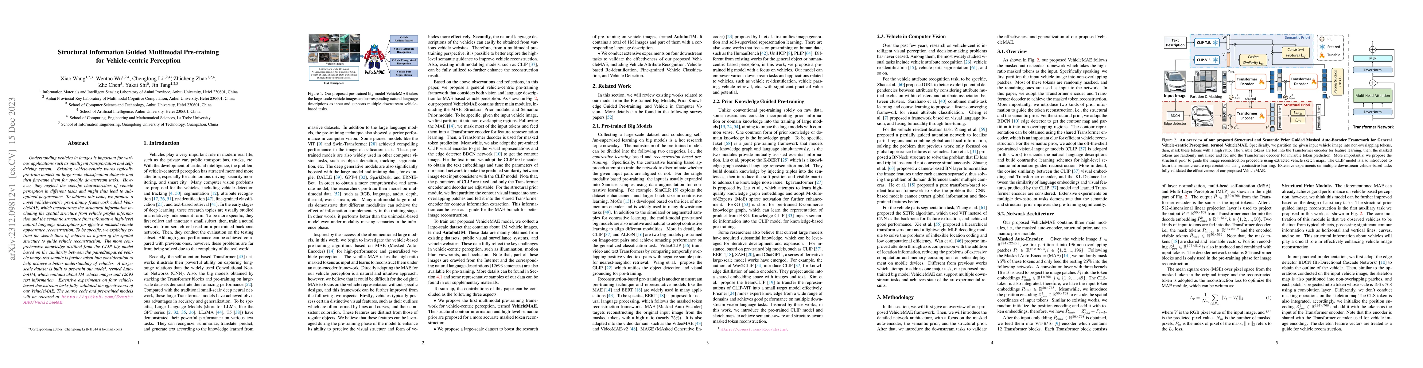 Thumbnail for Structural Information Guided Multimodal Pre-training for
  Vehicle-centric Perception