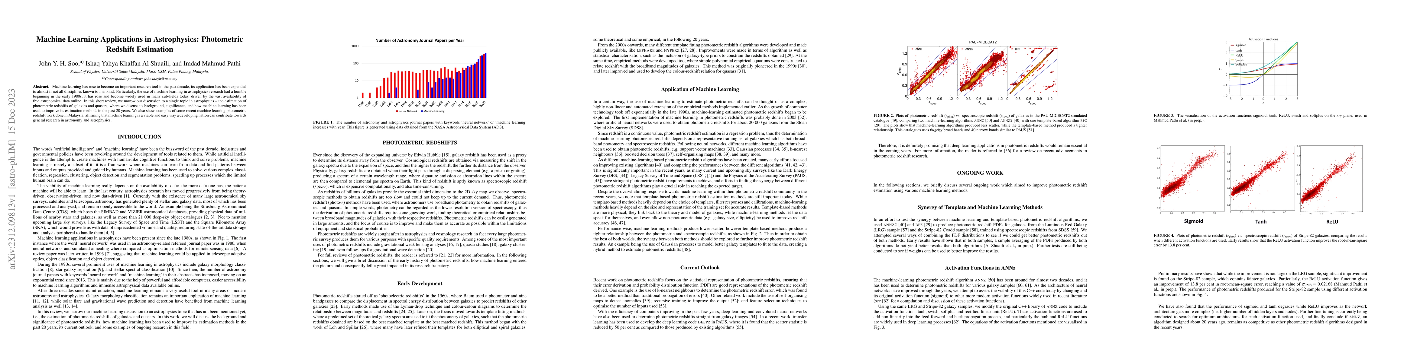 Thumbnail for Machine learning applications in astrophysics: Photometric redshift
  estimation
