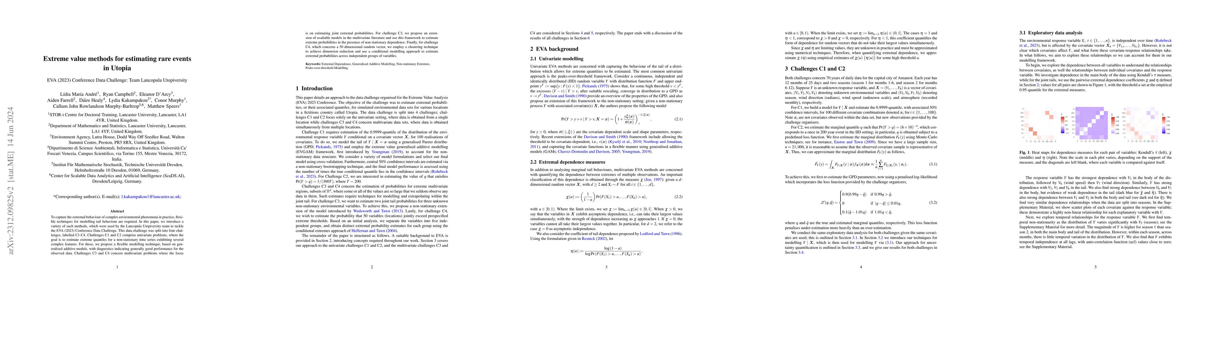 Thumbnail for Extreme value methods for estimating rare events in Utopia