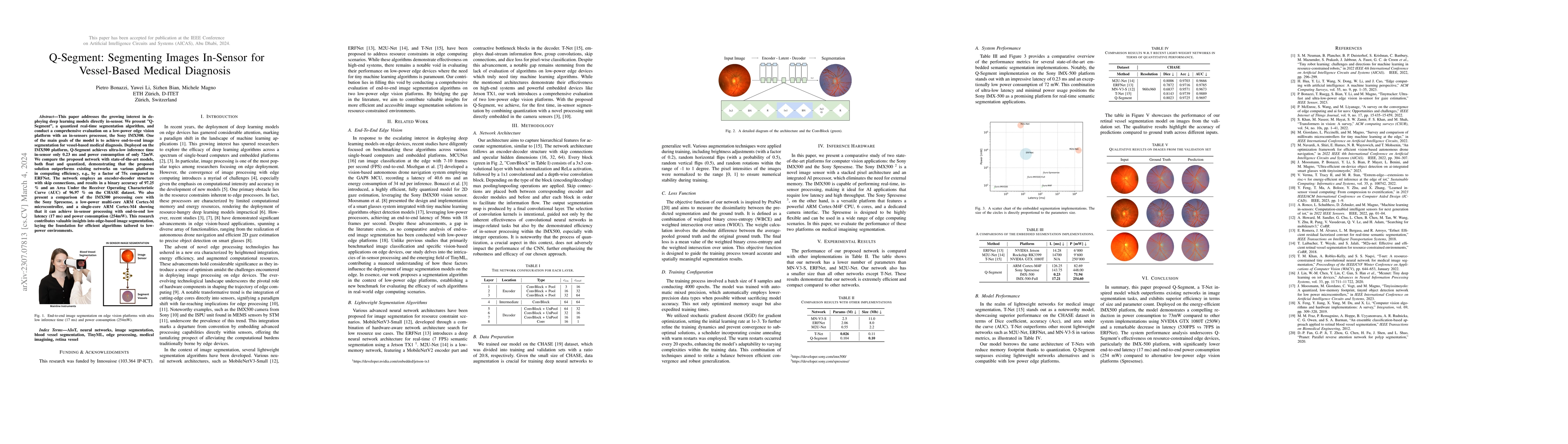 Thumbnail for Q-Segment: Segmenting Images In-Sensor for Vessel-Based Medical
  Diagnosis