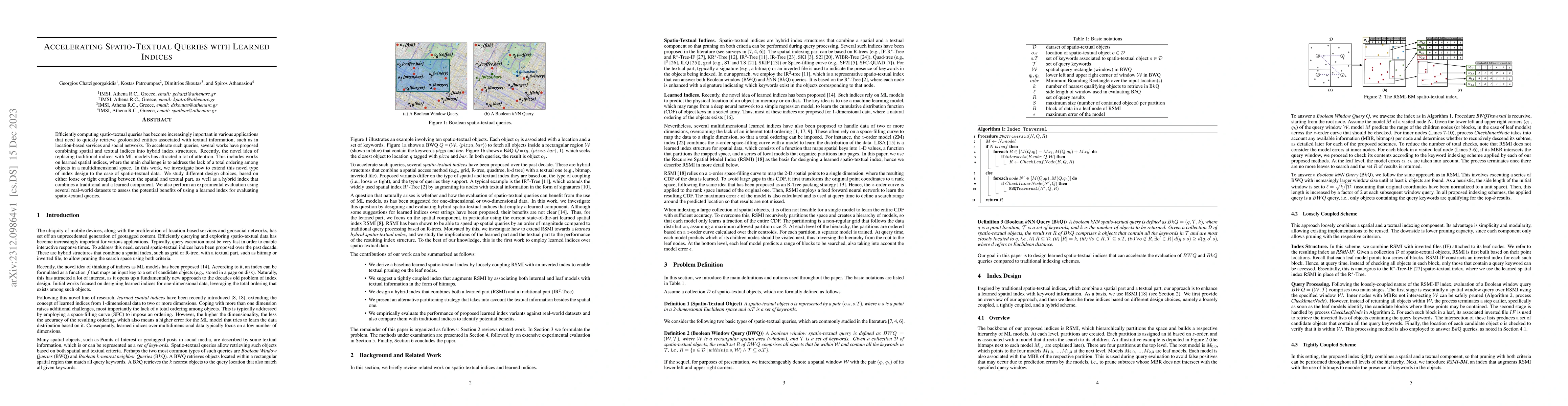 Thumbnail for Accelerating Spatio-Textual Queries with Learned Indices