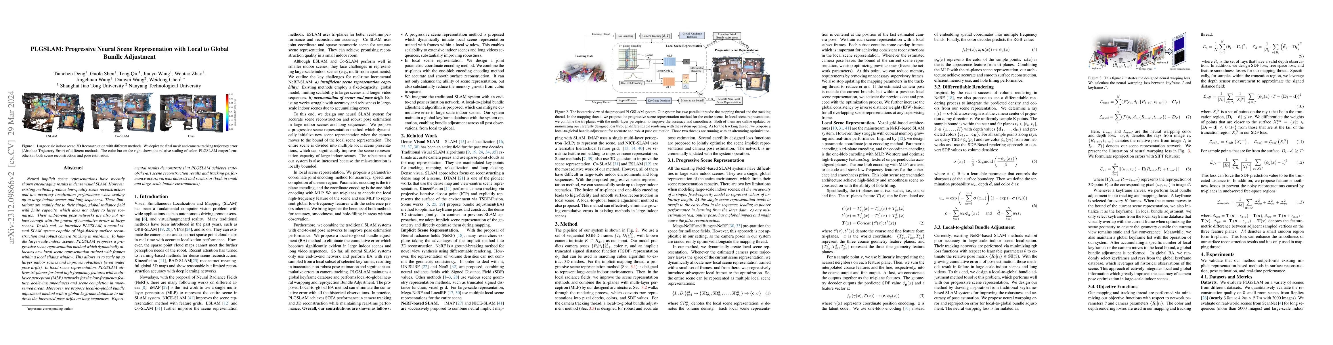 Thumbnail for PLGSLAM: Progressive Neural Scene Represenation with Local to Global
  Bundle Adjustment