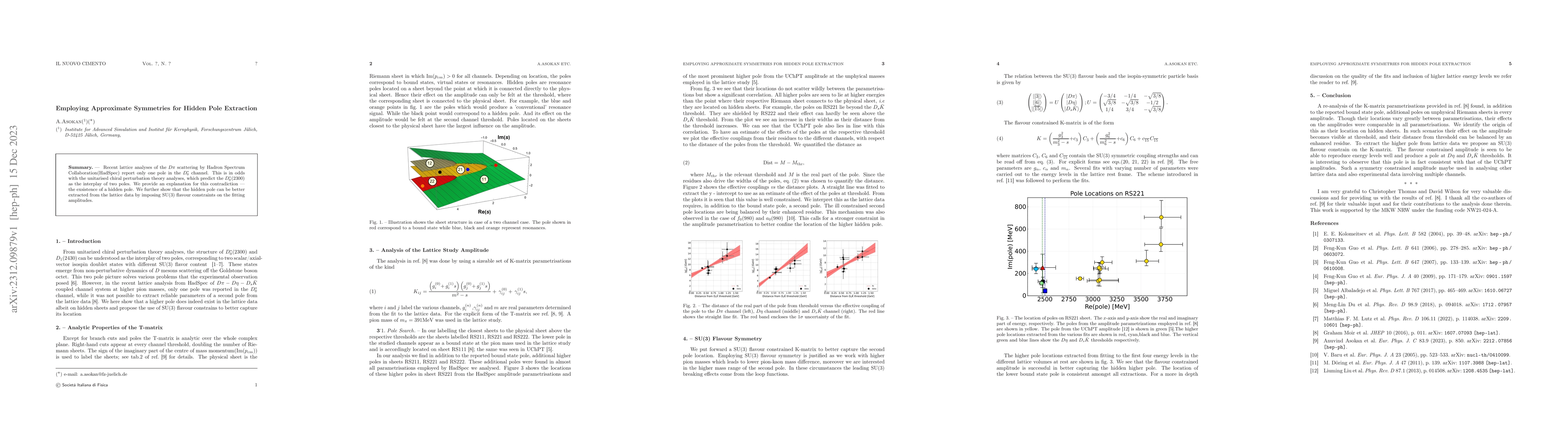 Thumbnail for Employing Approximate Symmetries for Hidden Pole Extraction
