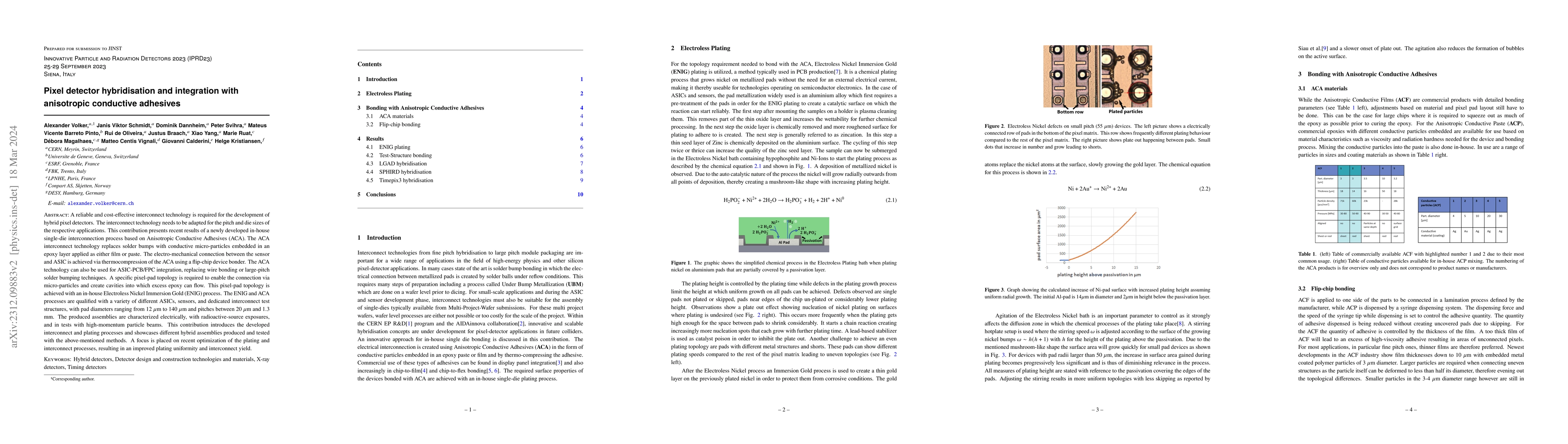 Thumbnail for Pixel detector hybridization and integration with anisotropic conductive
  adhesives