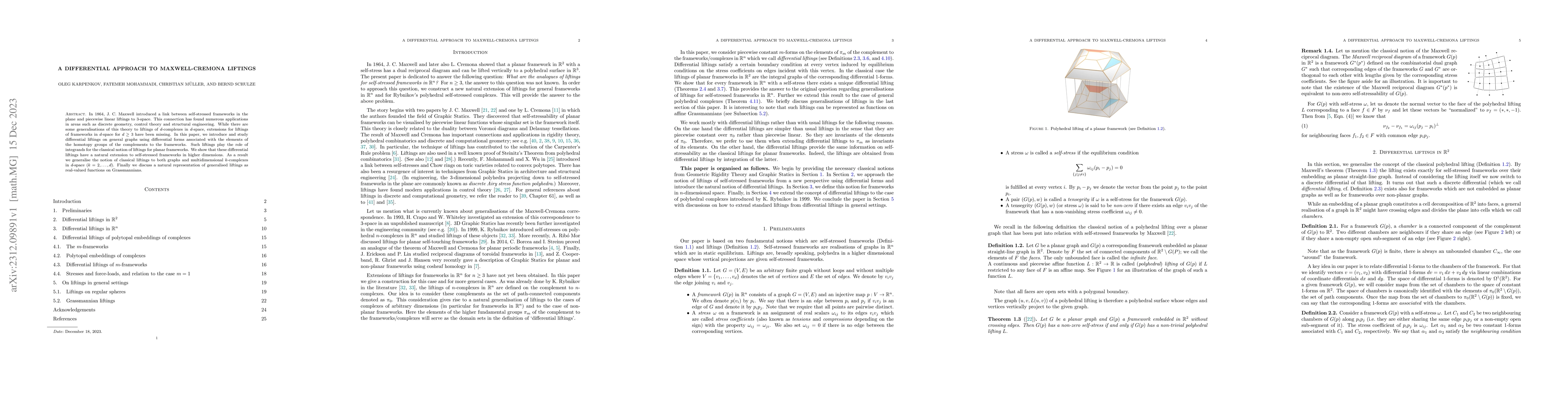 Thumbnail for A differential approach to Maxwell-Cremona liftings