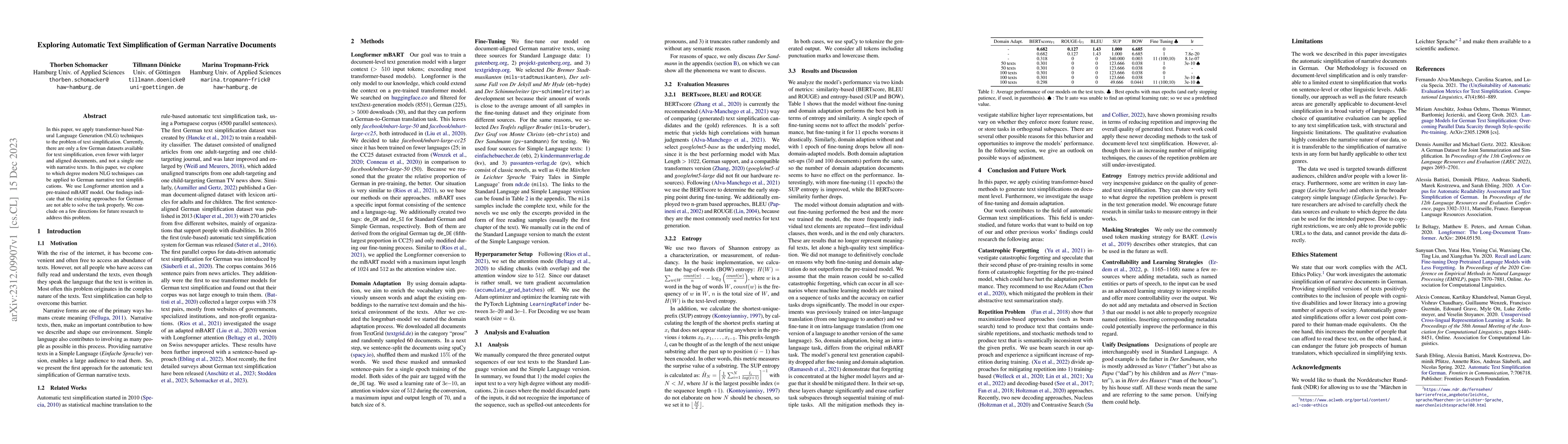 Thumbnail for Exploring Automatic Text Simplification of German Narrative Documents