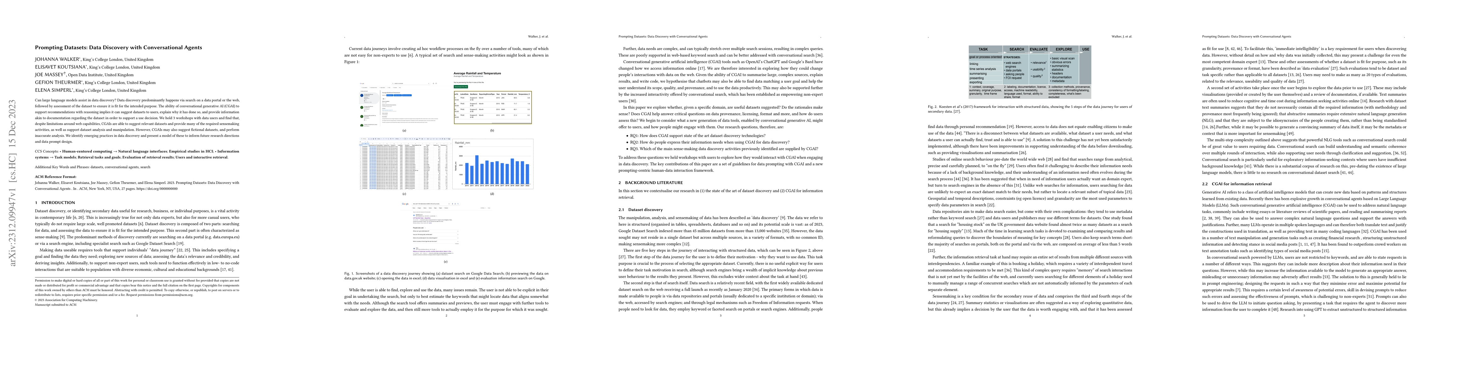 Thumbnail for Prompting Datasets: Data Discovery with Conversational Agents