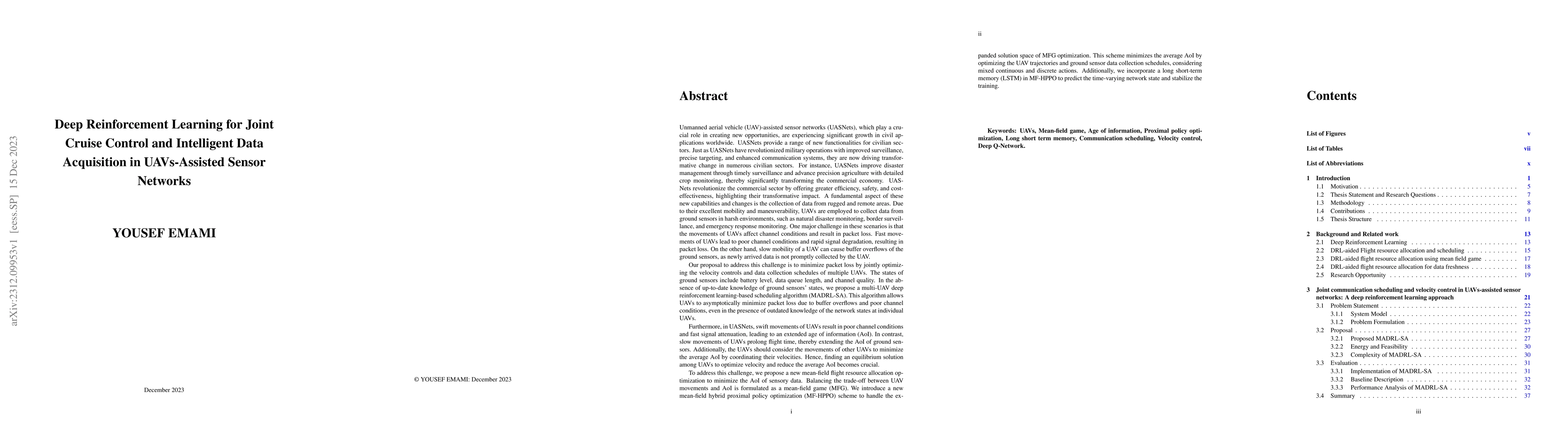 Thumbnail for Deep Reinforcement Learning for Joint Cruise Control and Intelligent
  Data Acquisition in UAVs-Assisted Sensor Networks
