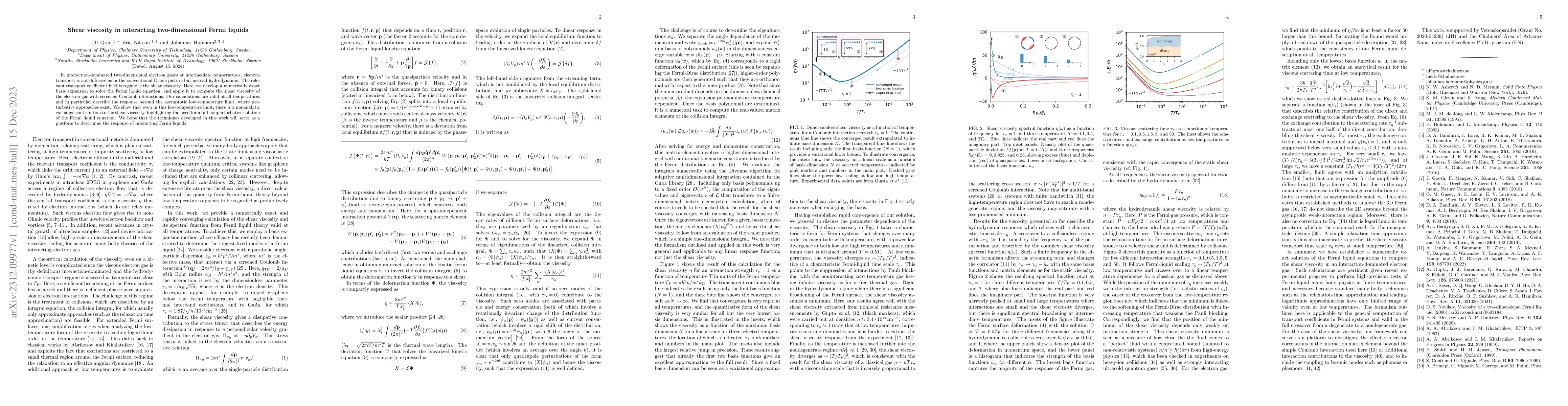 Thumbnail for Shear viscosity in interacting two-dimensional Fermi liquids
