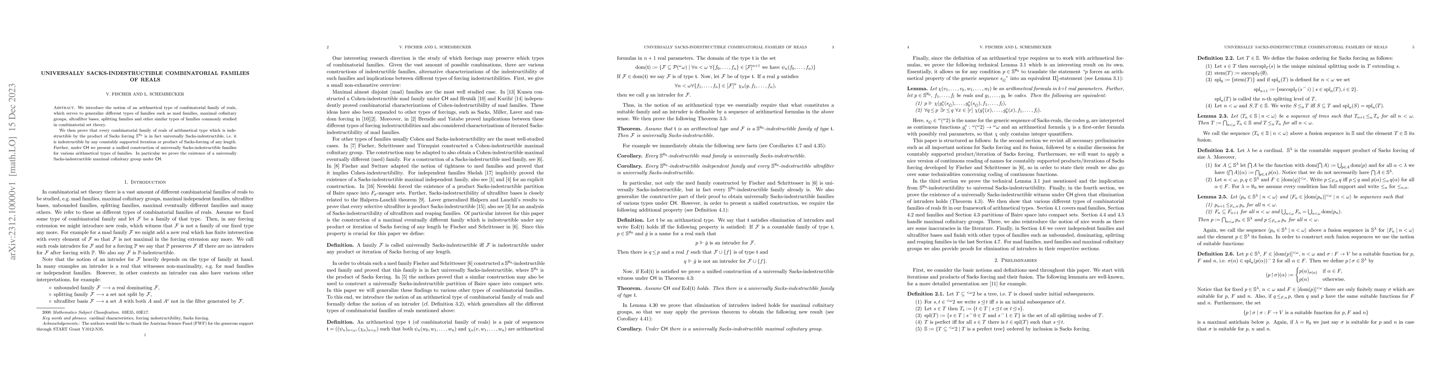 Thumbnail for Universally Sacks-indestructible combinatorial families of reals