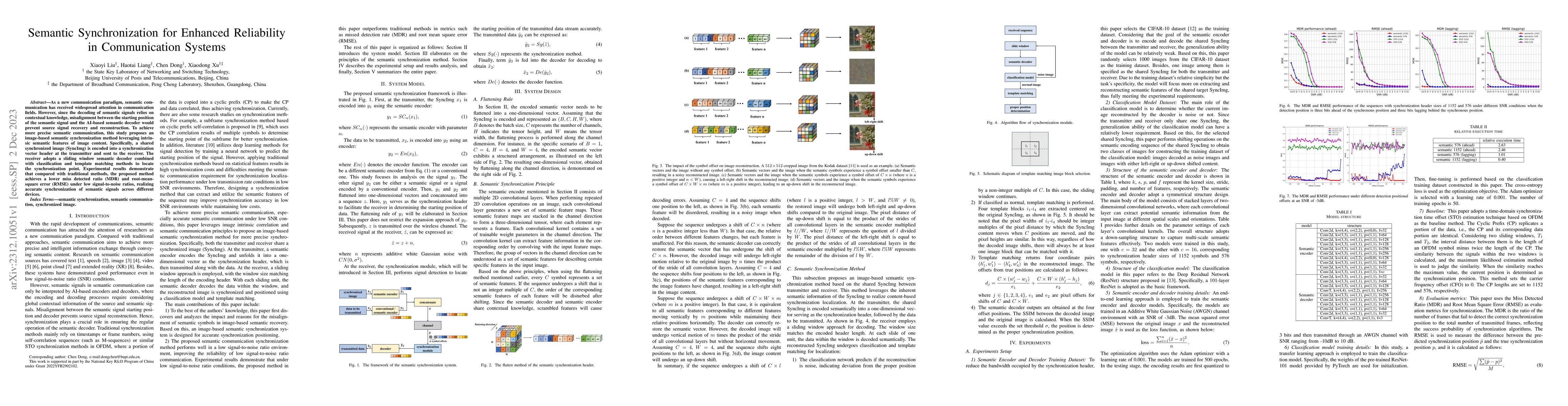 Thumbnail for Semantic Synchronization for Enhanced Reliability in Communication
  Systems