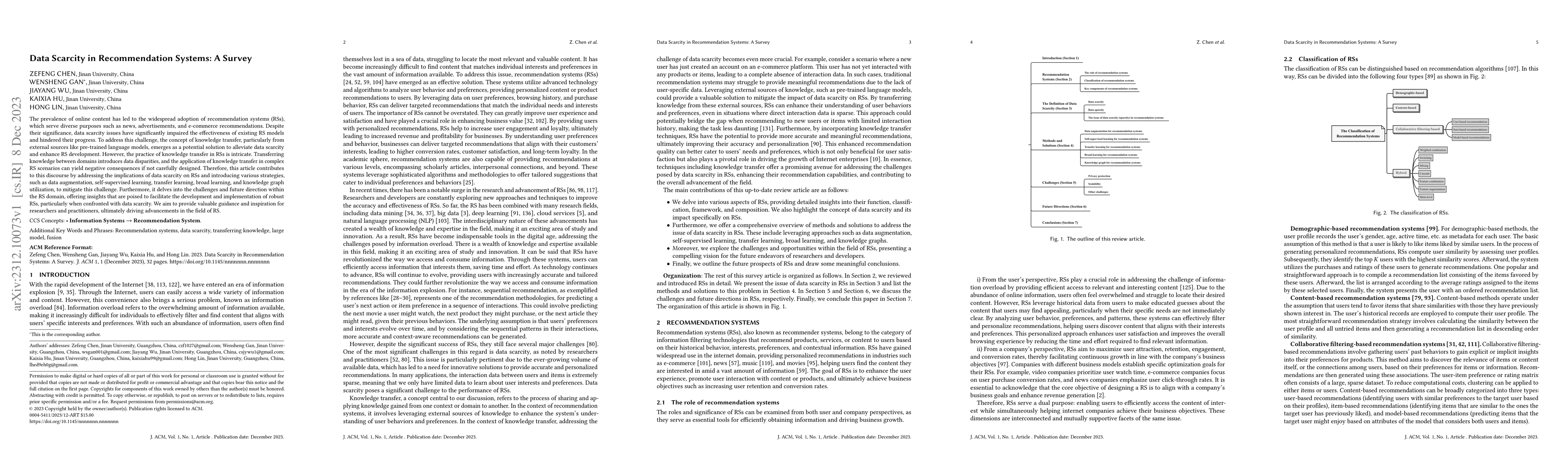 Thumbnail for Data Scarcity in Recommendation Systems: A Survey