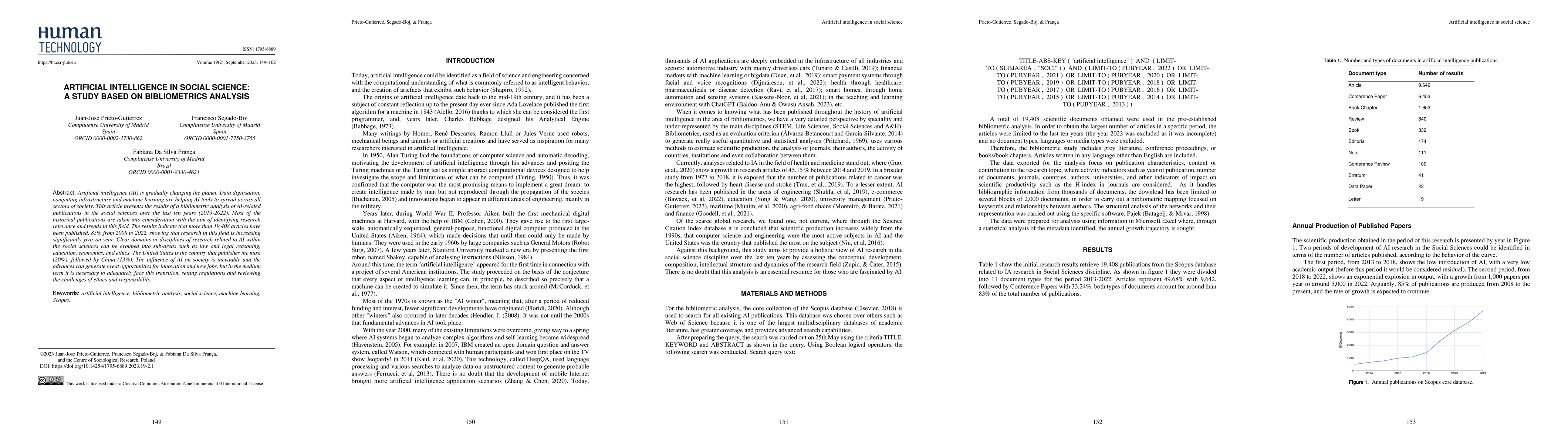 Thumbnail for Artificial intelligence in social science: A study based on
  bibliometrics analysis