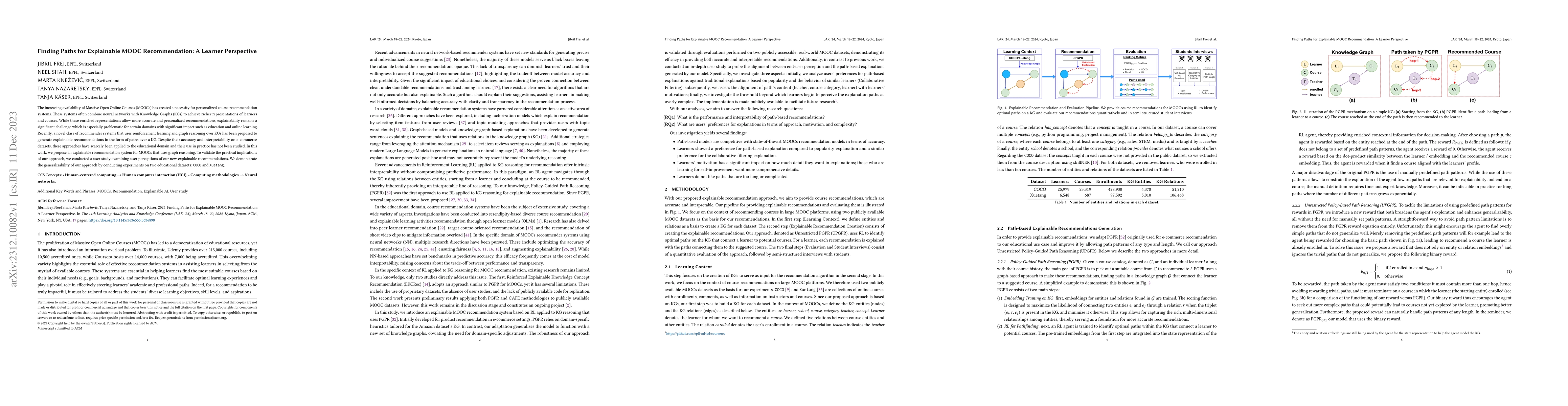 Thumbnail for Finding Paths for Explainable MOOC Recommendation: A Learner Perspective