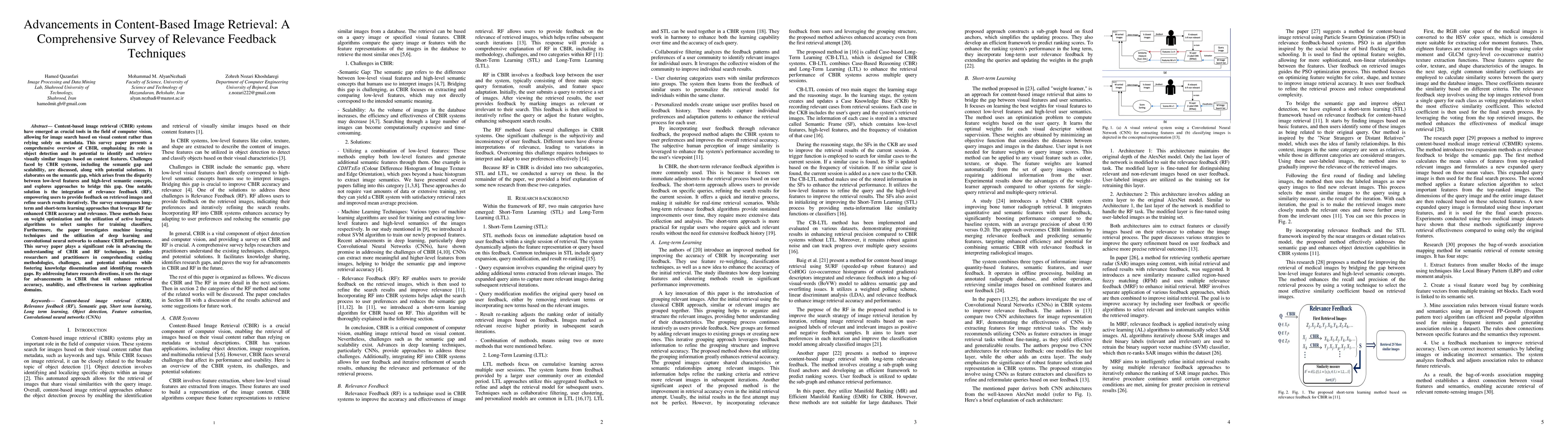 Thumbnail for Advancements in Content-Based Image Retrieval: A Comprehensive Survey of
  Relevance Feedback Techniques