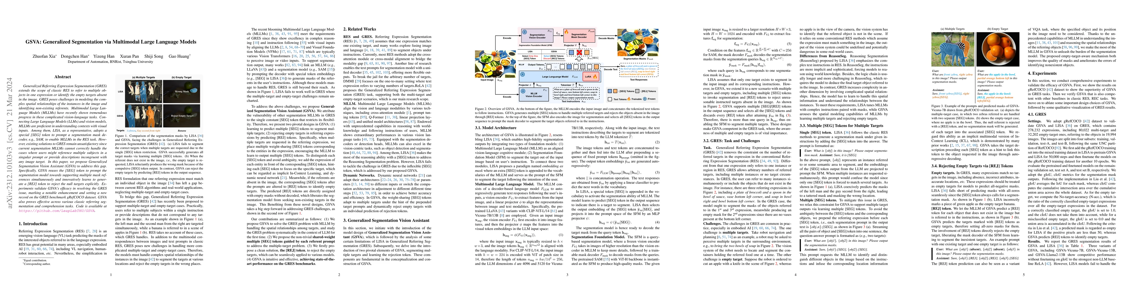 Thumbnail for GSVA: Generalized Segmentation via Multimodal Large Language Models