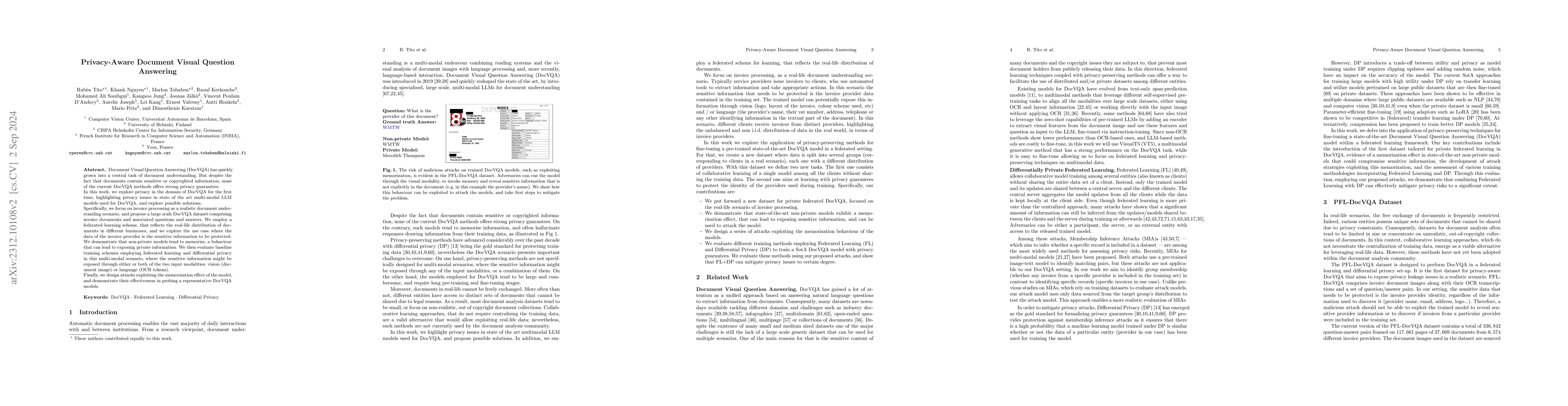 Thumbnail for Privacy-Aware Document Visual Question Answering