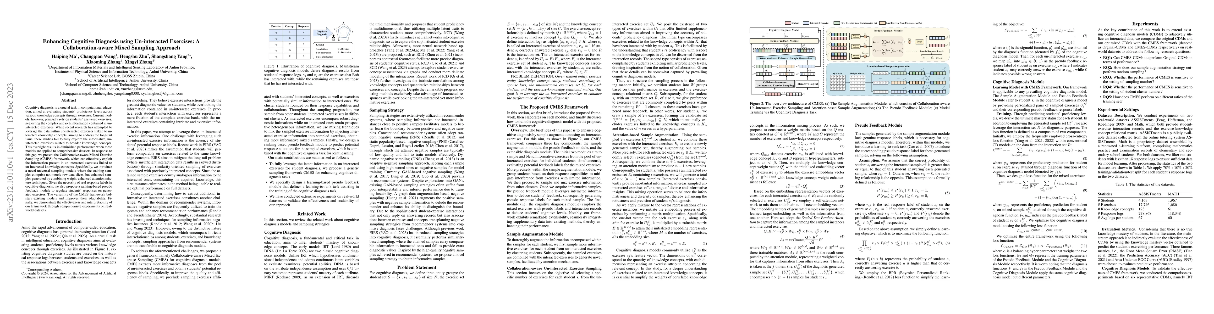 Thumbnail for Enhancing Cognitive Diagnosis using Un-interacted Exercises: A
  Collaboration-aware Mixed Sampling Approach