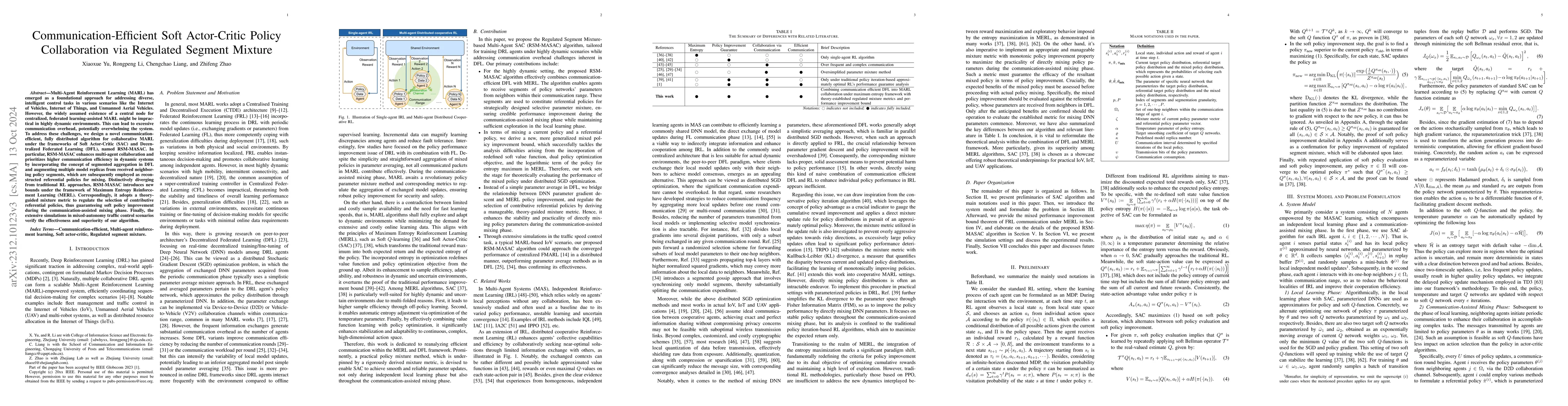 Thumbnail for Communication-Efficient Soft Actor-Critic Policy Collaboration via
  Regulated Segment Mixture in Internet of Vehicles