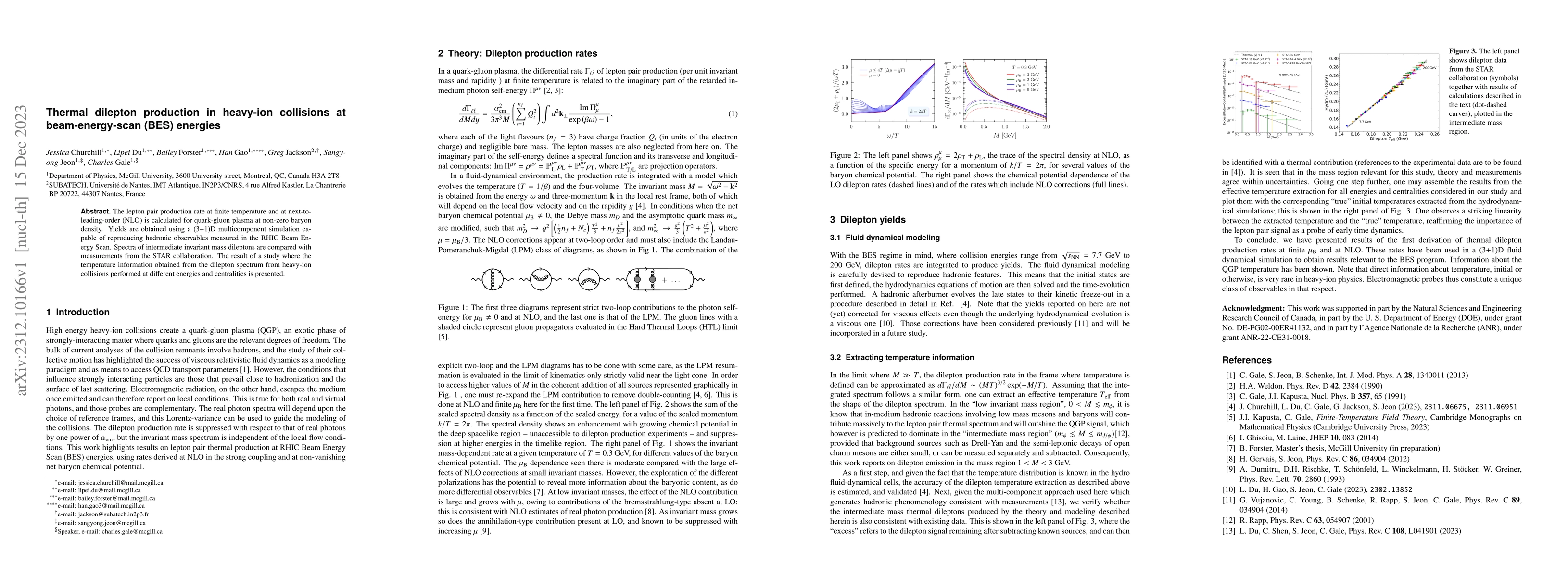 Thumbnail for Thermal dilepton production in heavy-ion collisions at beam-energy-scan
  (BES) energies