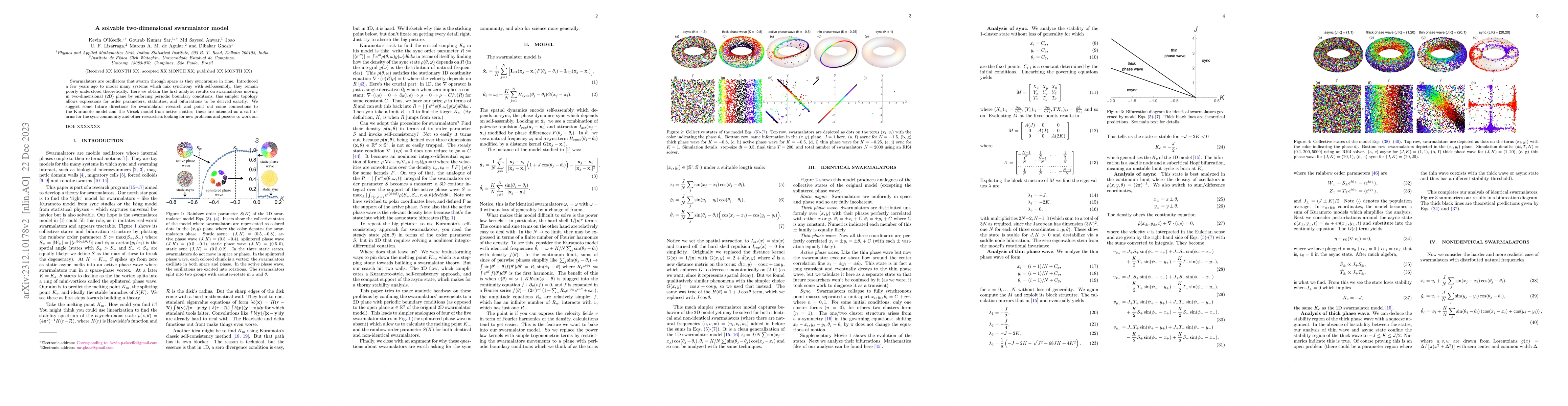Thumbnail for A solvable two-dimensional swarmalator model