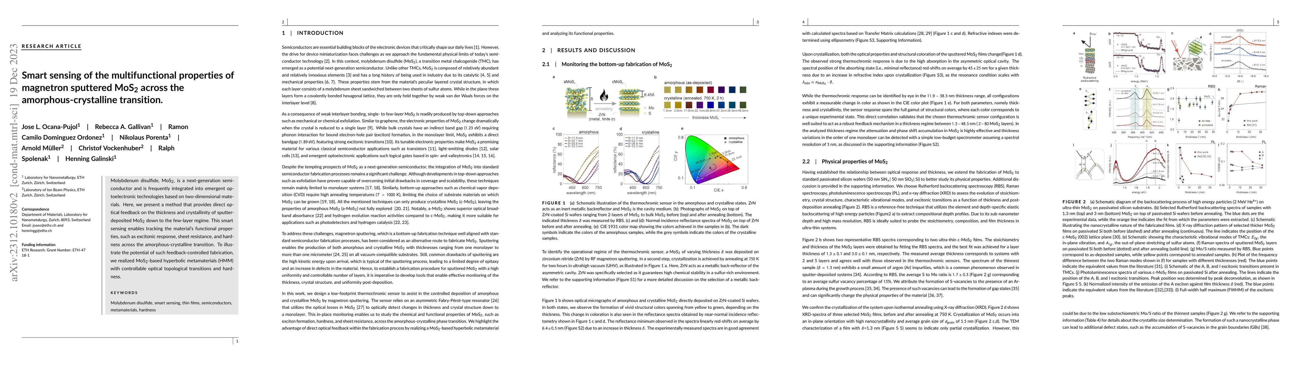 Thumbnail for Smart sensing of the multifunctional properties of magnetron sputtered
  $MoS_2$ across the amorphous-crystalline transition