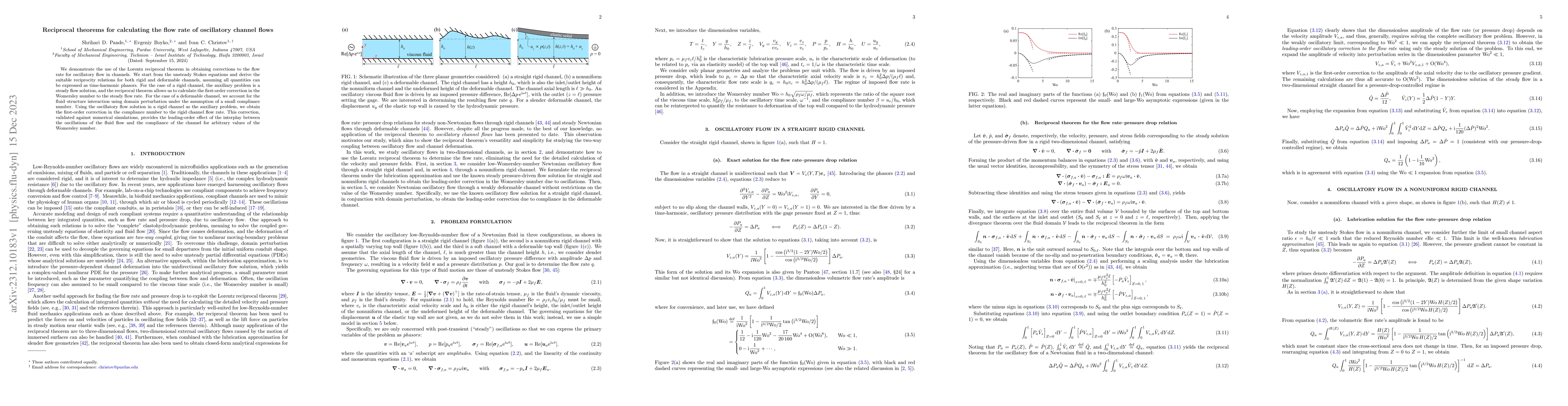 Thumbnail for Reciprocal theorems for calculating the flow rate of oscillatory channel
  flows