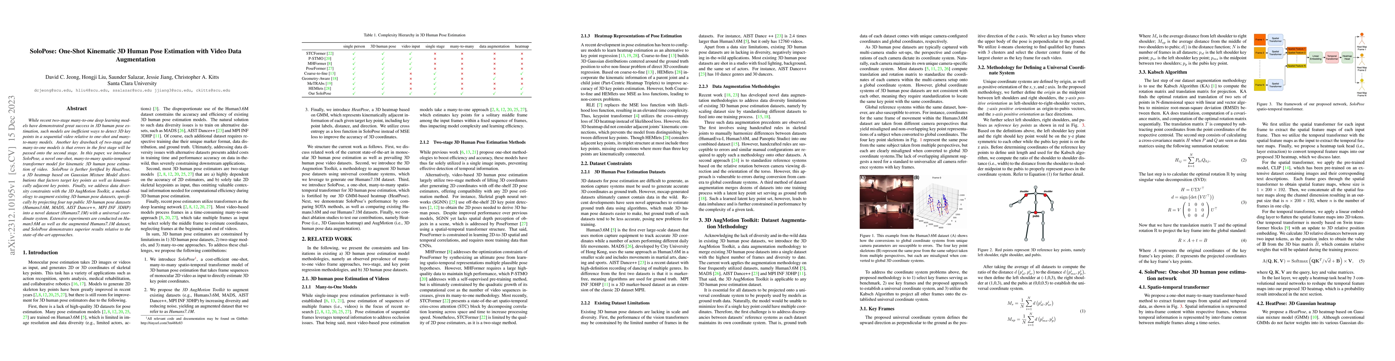 Thumbnail for SoloPose: One-Shot Kinematic 3D Human Pose Estimation with Video Data
  Augmentation