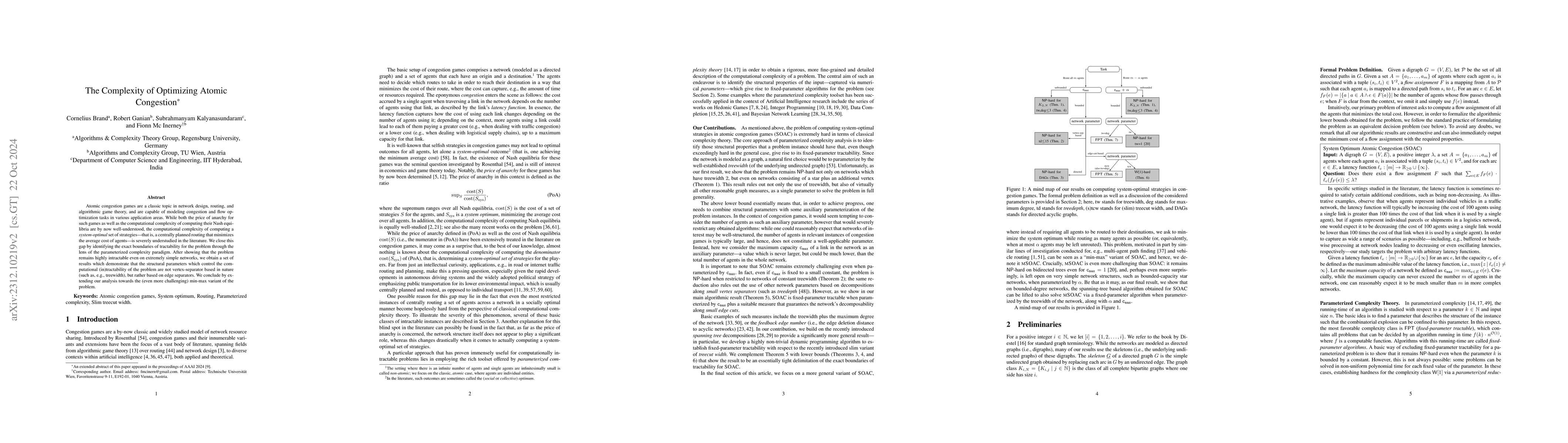 Thumbnail for The Complexity of Optimizing Atomic Congestion