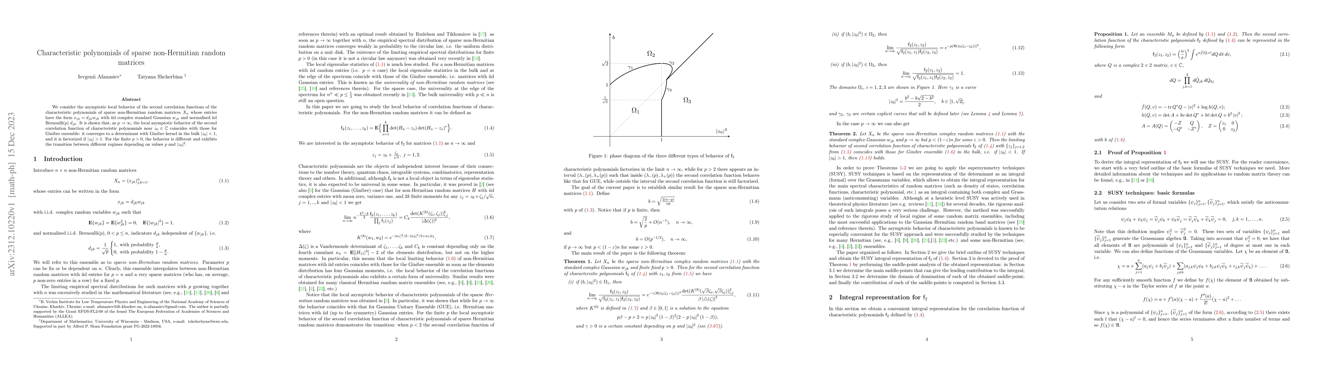 Thumbnail for Characteristic polynomials of sparse non-Hermitian random matrices