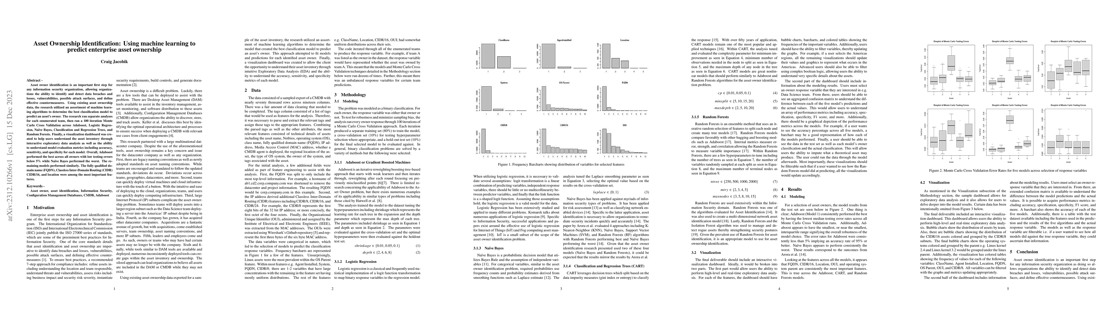 Thumbnail for Asset Ownership Identification: Using machine learning to predict
  enterprise asset ownership