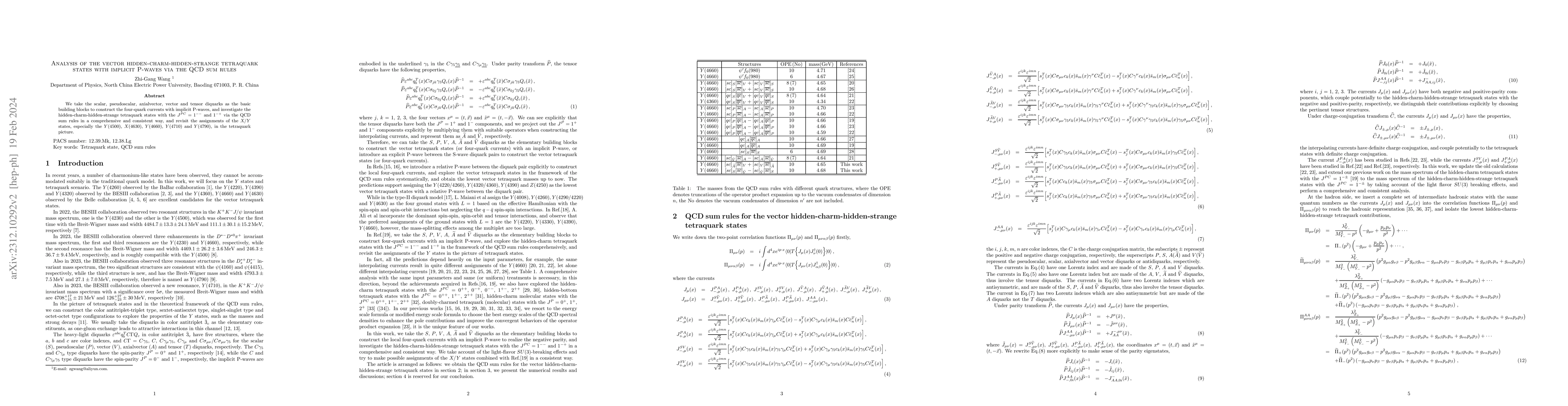 Thumbnail for Analysis of the vector hidden-charm-hidden-strange tetraquark states
  with implicit P-waves