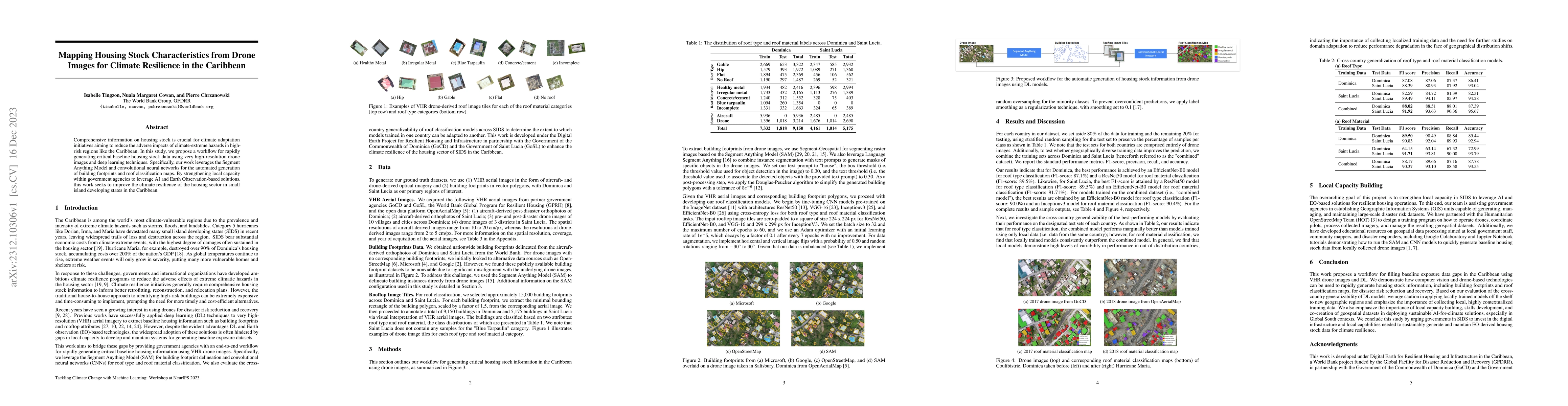 Thumbnail for Mapping Housing Stock Characteristics from Drone Images for Climate
  Resilience in the Caribbean