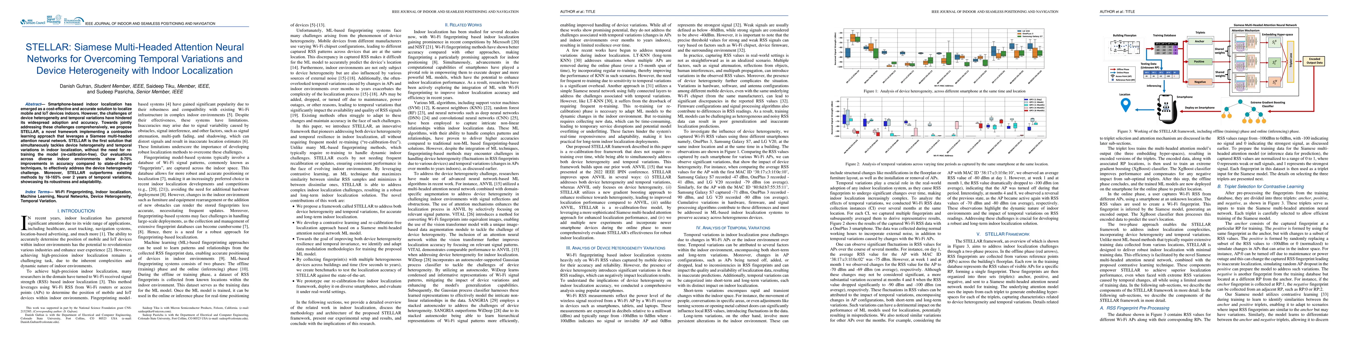 Thumbnail for STELLAR: Siamese Multi-Headed Attention Neural Networks for Overcoming
  Temporal Variations and Device Heterogeneity with Indoor Localization