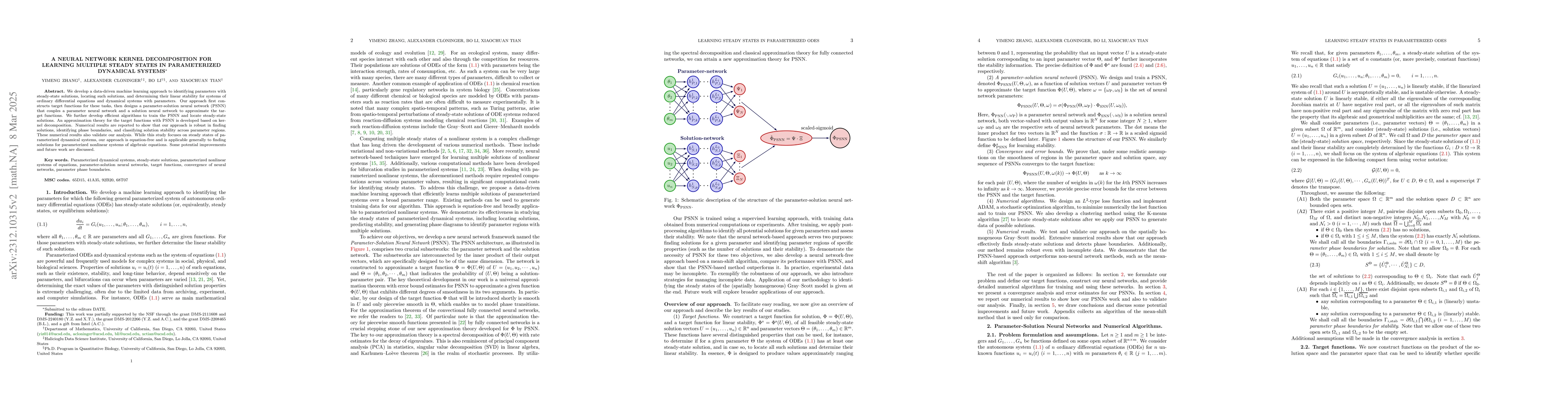 Thumbnail for A neural network kernel decomposition for learning multiple steady
  states in parameterized dynamical systems