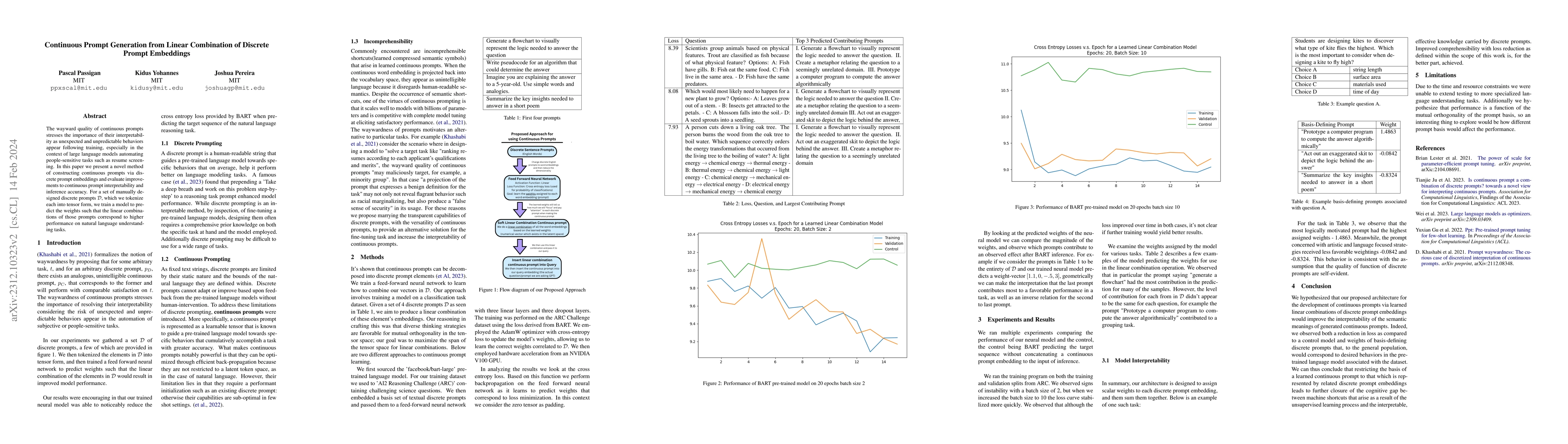 Thumbnail for Continuous Prompt Generation from Linear Combination of Discrete Prompt
  Embeddings