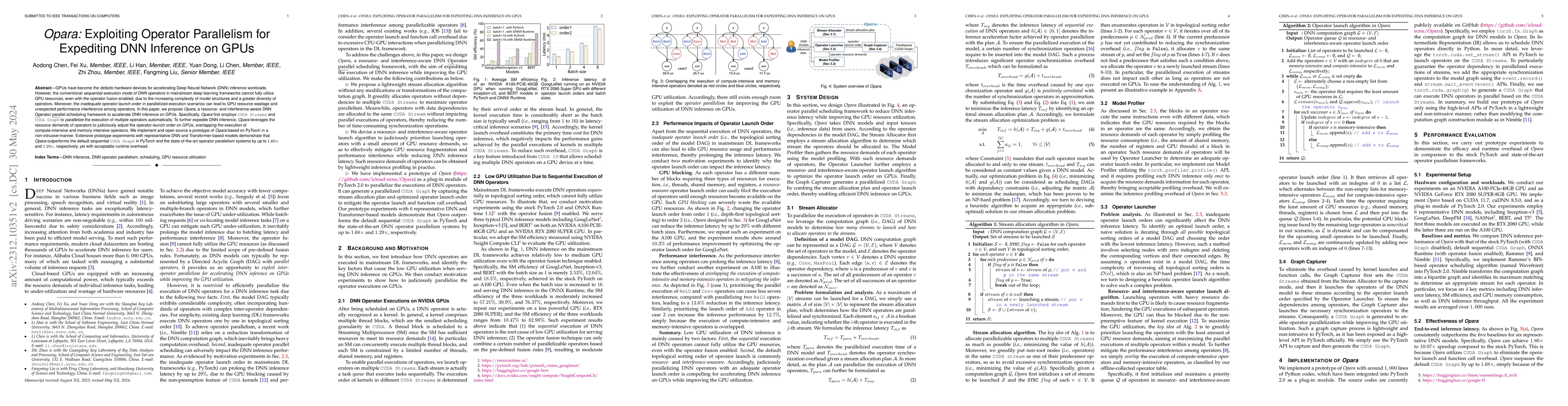 Thumbnail for Opara: Exploiting Operator Parallelism for Expediting DNN Inference on
  GPUs