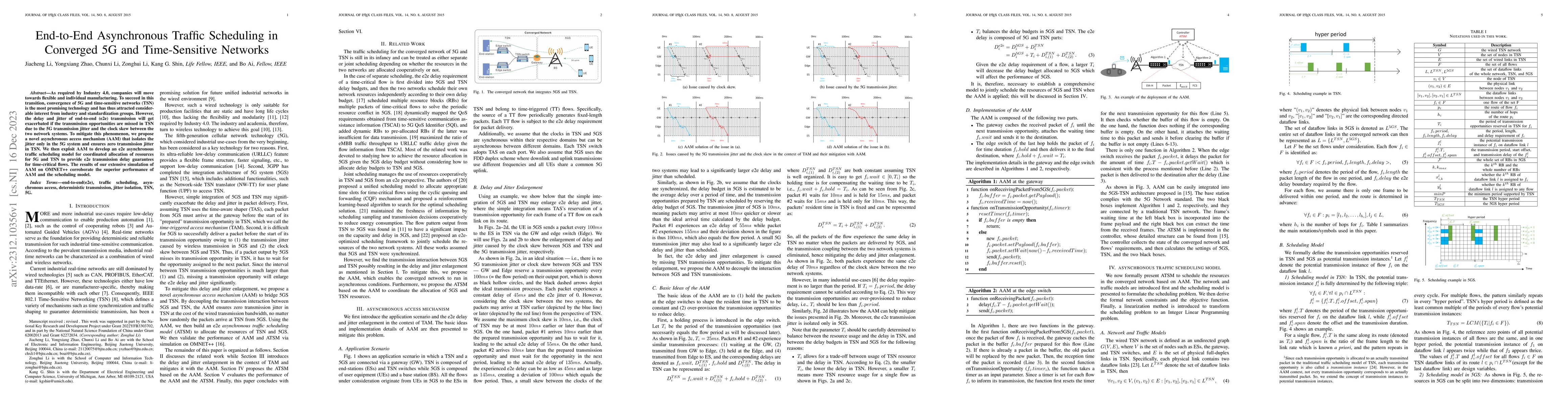 Thumbnail for End-to-End Asynchronous Traffic Scheduling in Converged 5G and
  Time-Sensitive Networks