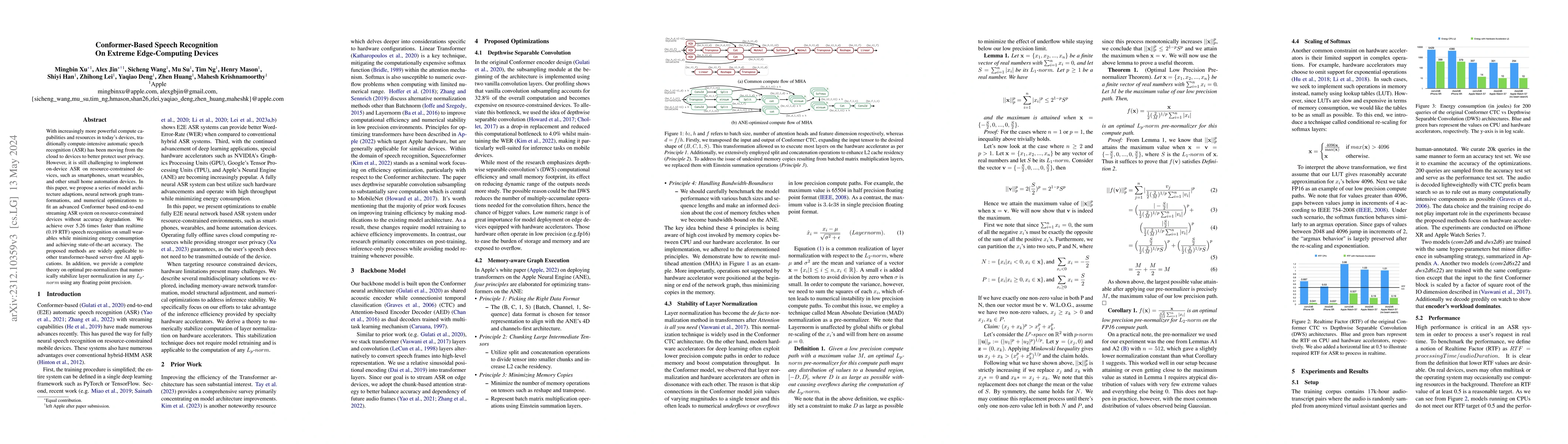 Thumbnail for Conformer-Based Speech Recognition On Extreme Edge-Computing Devices