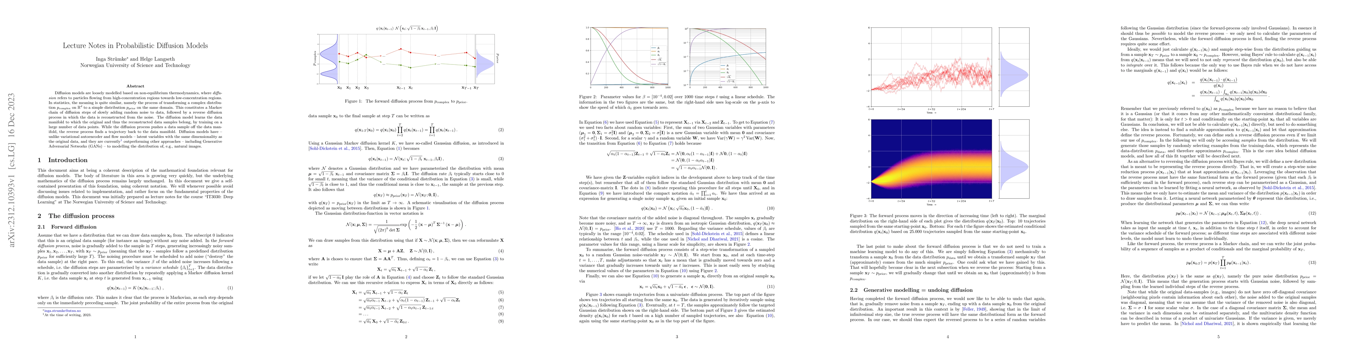 Thumbnail for Lecture Notes in Probabilistic Diffusion Models
